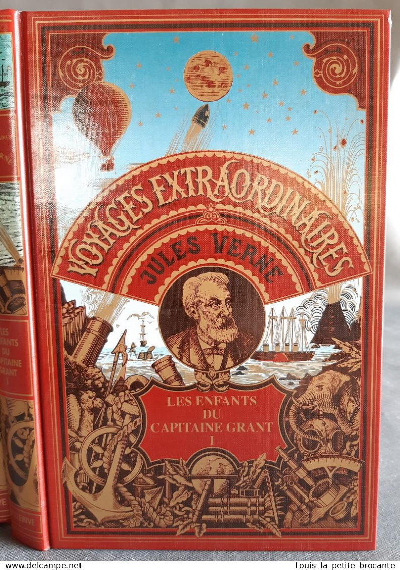 JULES VERNE - Voyages Extraordinaires - Réédition BELLERIVE. Les Enfants Du Capitaine Grant I Et II - Paquete De Libros