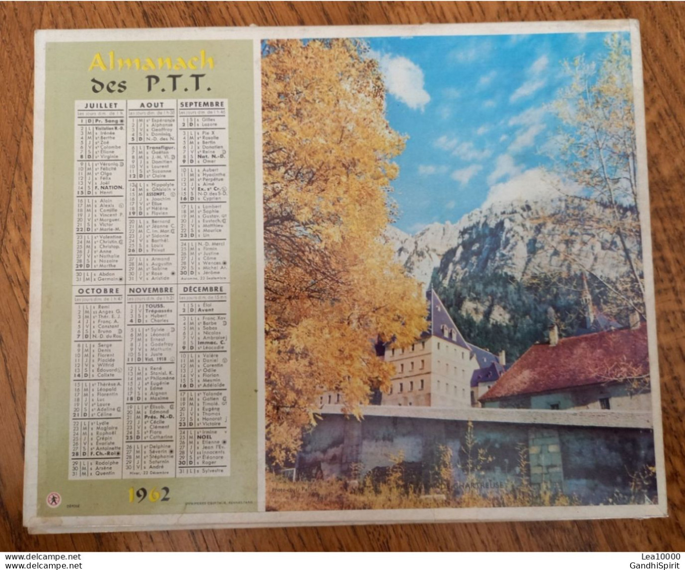 1962 Calendrier Du Département De L'Aube - Saint Cirq Lapopie (Lot), La Grande Chartreuse, Montagne - Groot Formaat: 1961-70