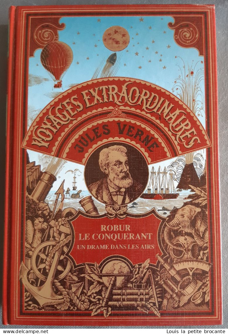 JULES VERNE - Voyages Extraordinaires - Réédition BELLERIVE.  Robur Le Conquerant : Un Drame Dans Les Airs, - Paquete De Libros