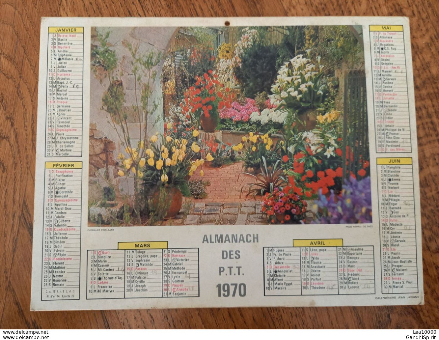 1970 Calendrier Du Département De L'Aube - Floralies D'Orléans, Fleurs - Château De Chambord - Groot Formaat: 1961-70