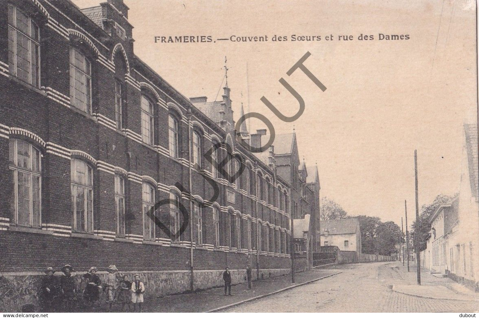 Postkaart/Carte Postale - Frameries - Couvent Et Rue Des Dames (C5076) - Frameries