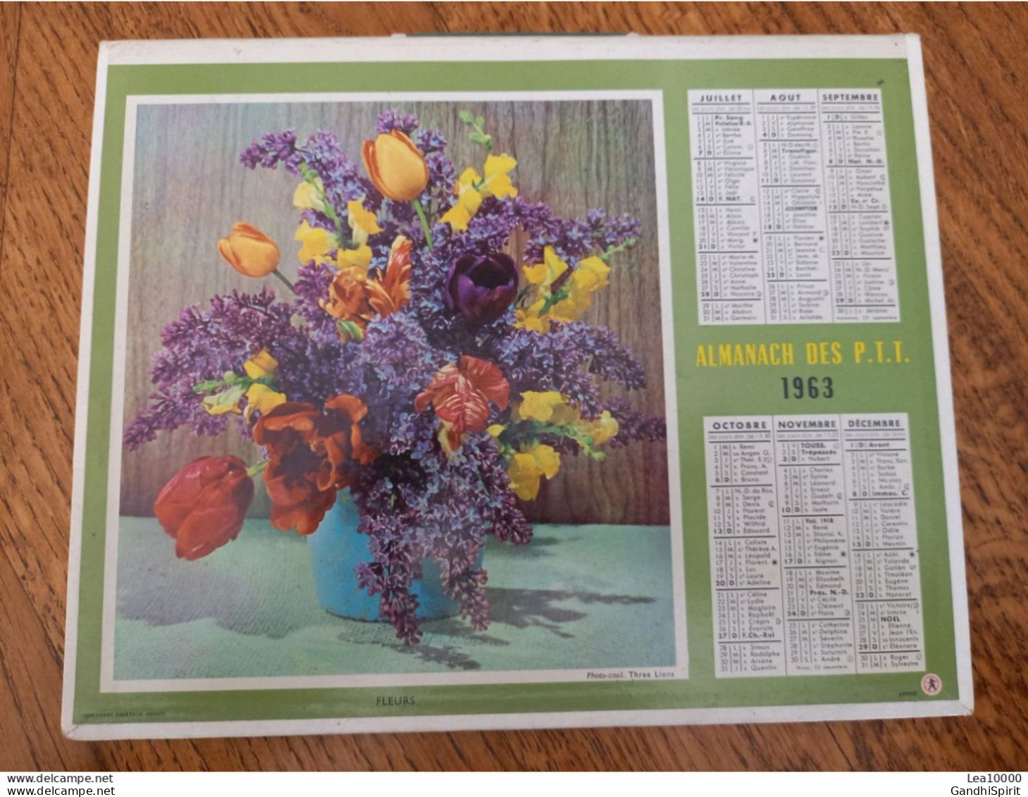 1963 Calendrier Du Département De L'Aube - Roses, Fleurs - Grand Format : 1961-70