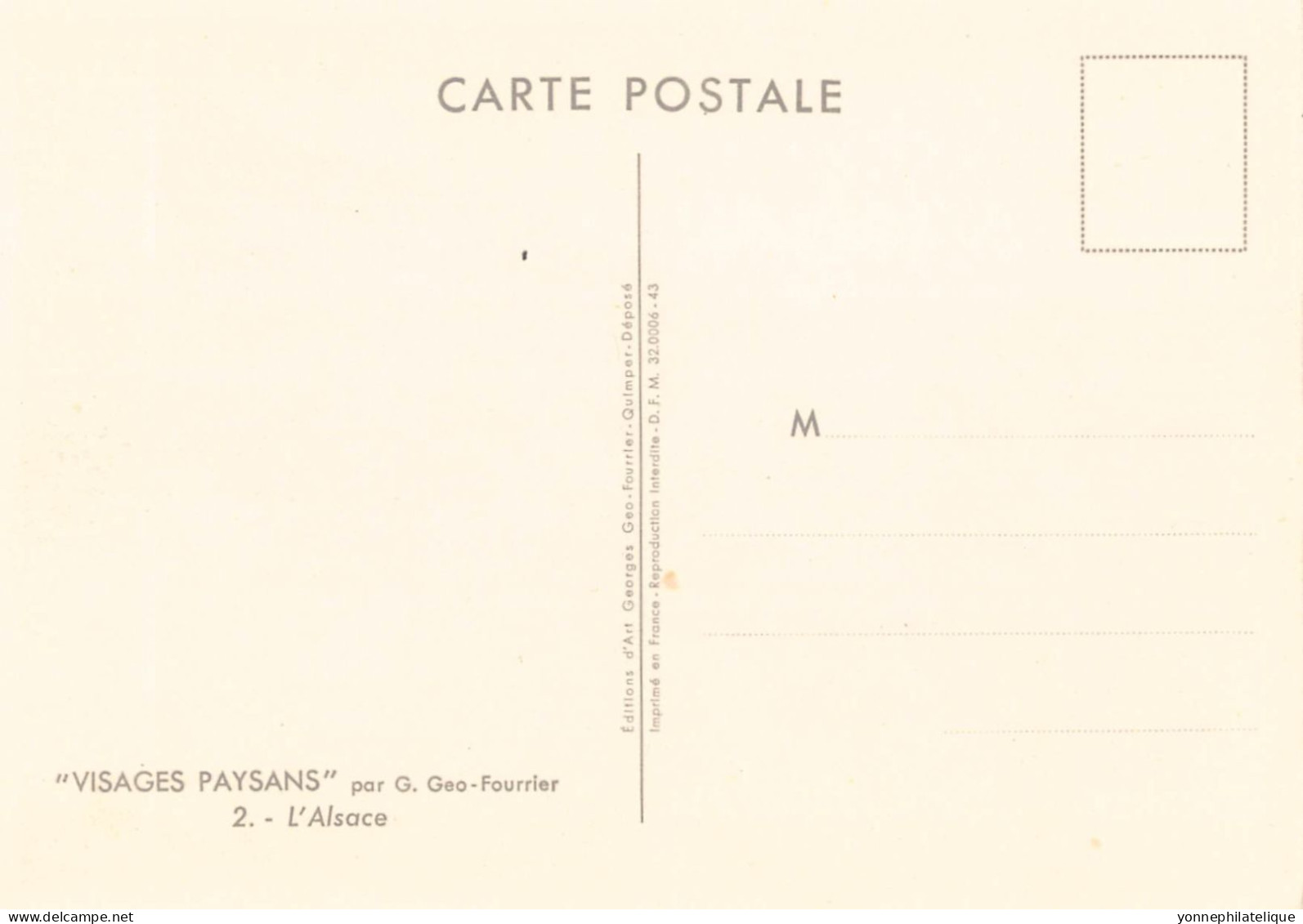 15 CPA Illustrateur G.Géo-FOURRIER Dans Pochette D'origine "Visages Paysans" - Format 15x10,5 Cm - 10000A - Fourrier, G.