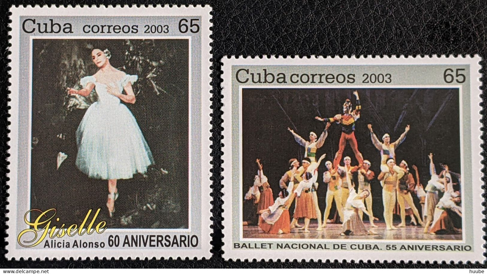 Cuba, 2003, Mi 4566-4567, 55th Anniversary National Ballet, Alicia Alonso As Giselle, 2v, MNH - Danse