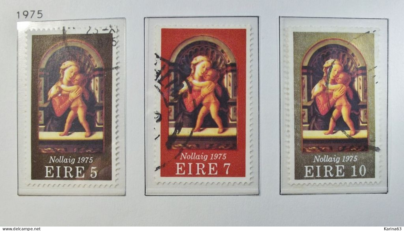 Ireland - Irelande - Eire 1975 Y & T N° 335 - 336 - 337  ( 3 Val. ) Christmas - Noel - Kerst - Obl. Gestempeld - Used Stamps