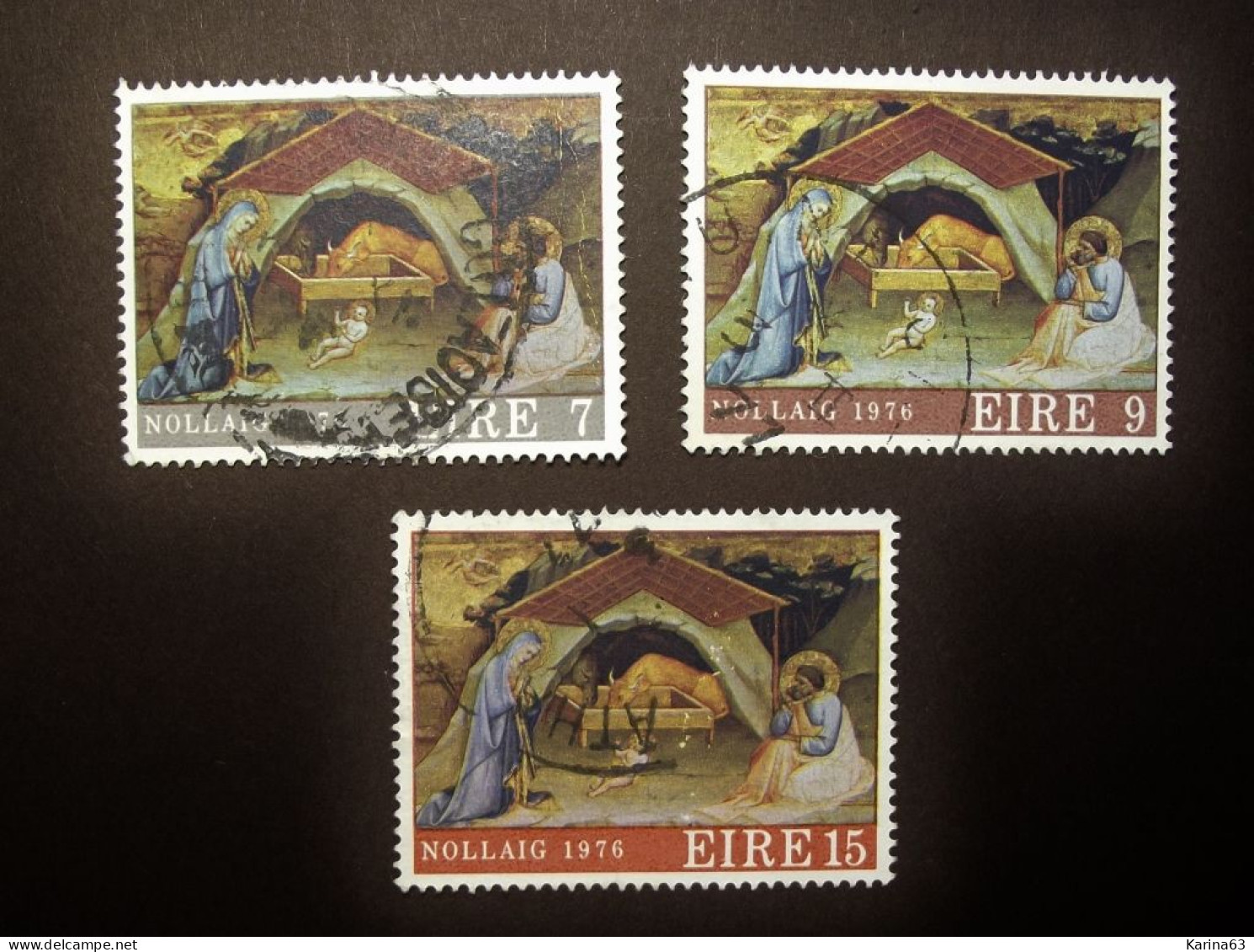 Ireland - Irelande - Eire 1976 -  Y & T N° 355 - 356 - 357  ( 3 Val. ) Christmas - Noel - Kerst - Obl. Gestemp. - Usati