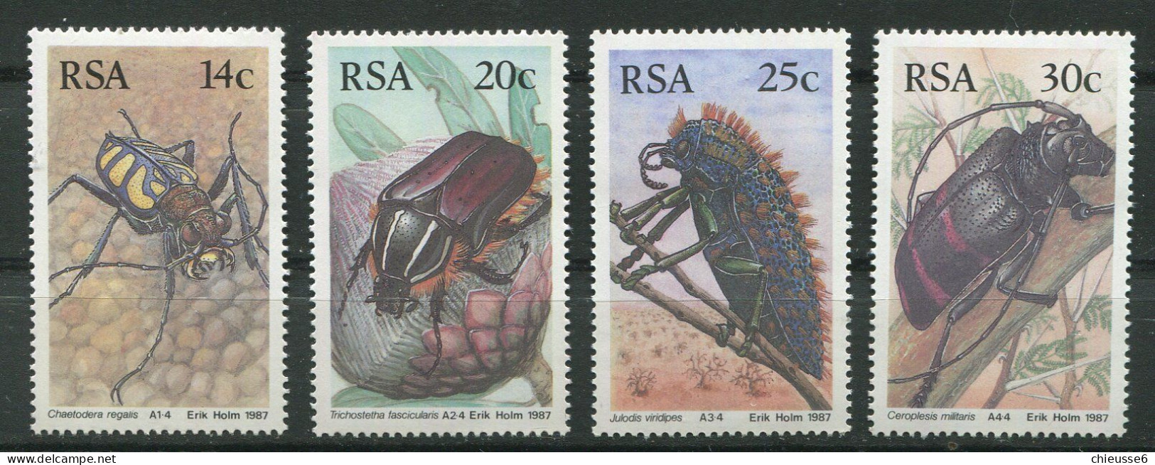 Afrique Du Sud ** N° 618 à 621 - Insectes - Unused Stamps