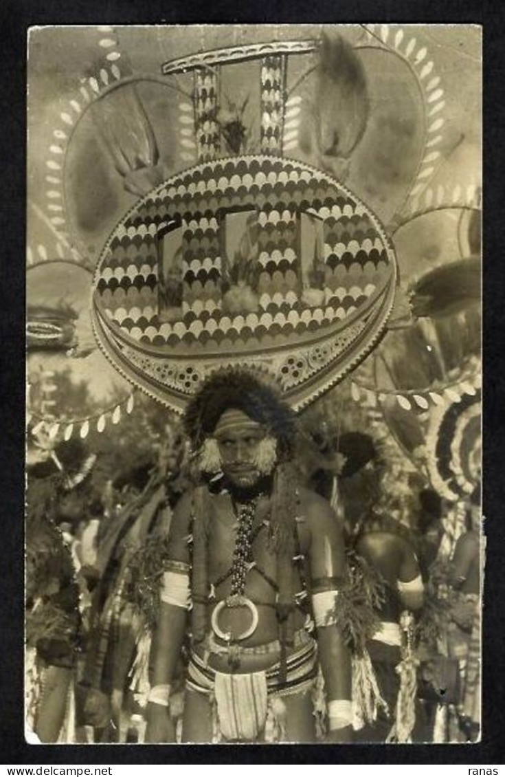 CPA Nouvelles Guinée Papouasie Type Ethnic Carte Photo RPPC Circulé - Papouasie-Nouvelle-Guinée