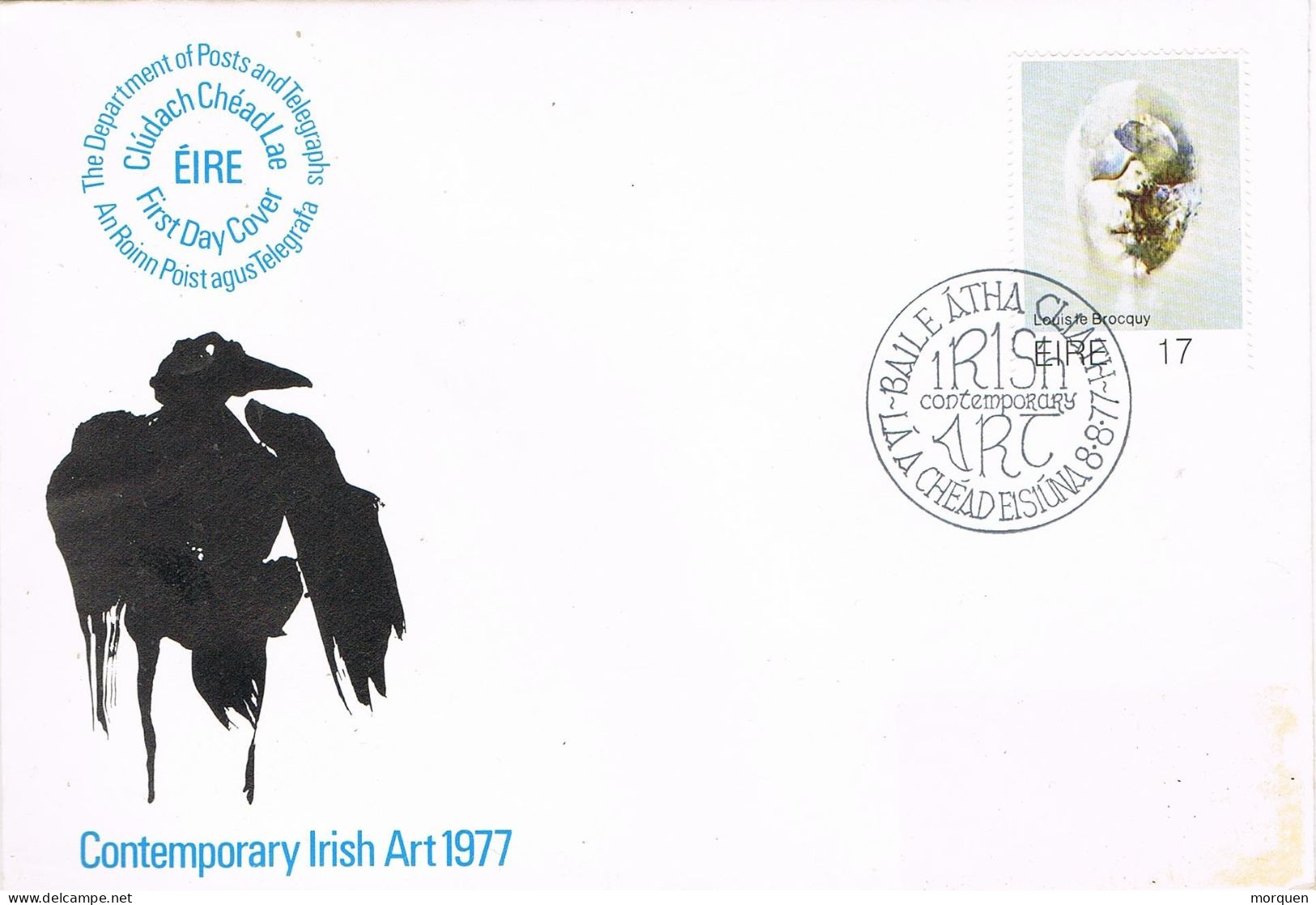 52232. Carta F.D.C. BAILE ATHA CLIATH (Dublin) 1977.  Irish ART - FDC