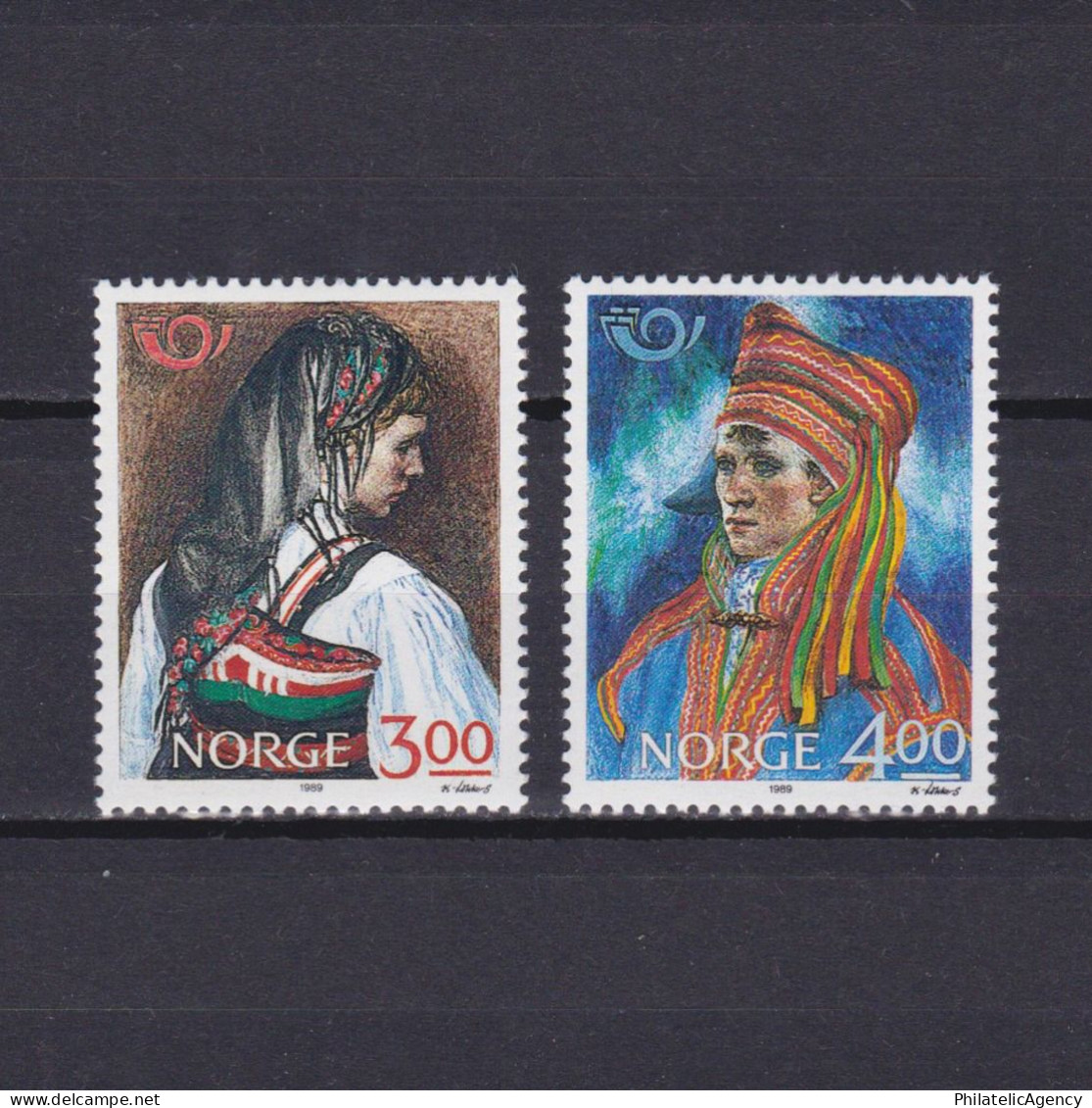 NORWAY 1989, Mi# 940-941, Falk Costumes, Cultures, MNH - Costumes