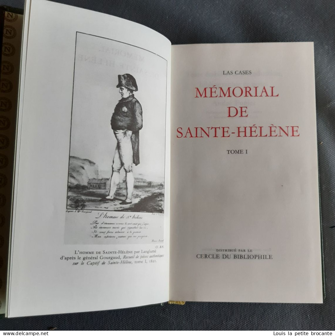 4 livres Mémorial de Saint HELENE de LAS CASES, éditions Edito Service S.A. Genève. 20,5cm x 12cm