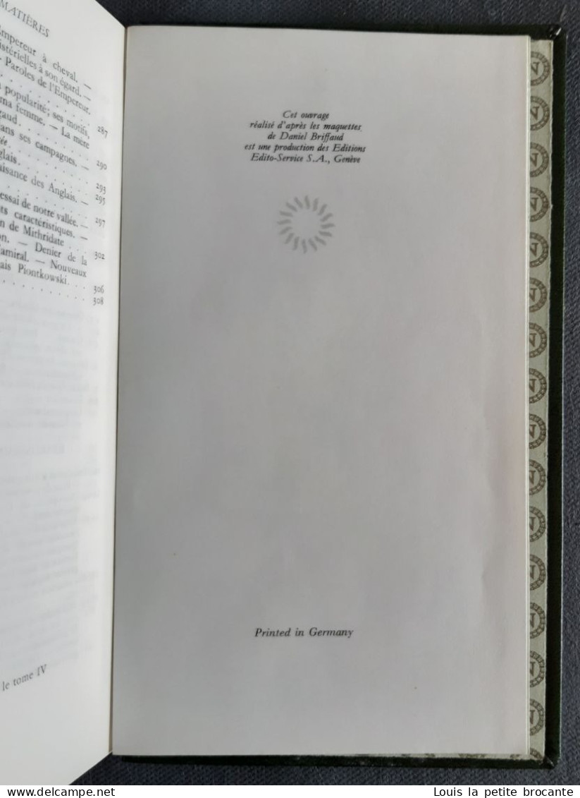 4 livres Mémorial de Saint HELENE de LAS CASES, éditions Edito Service S.A. Genève. 20,5cm x 12cm