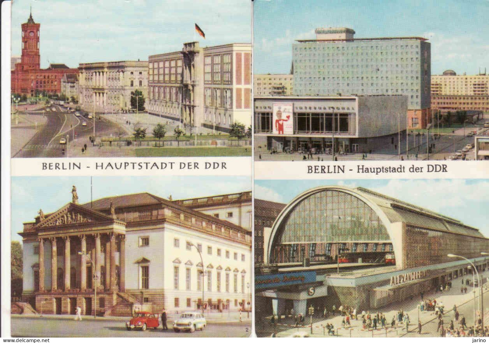 Germany, Berlin, 2 Postcards, Hotel Berolina, Bahnhof Alexanderplatz, Gebraucht - Spandau