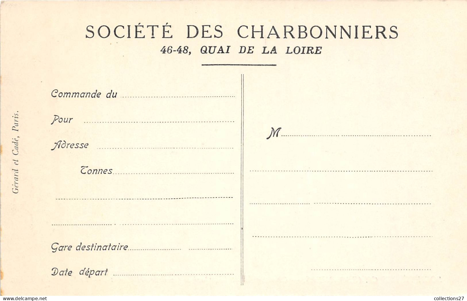 PARIS-75015-SOCIETE DE CHARBONNIERS- CHANTIER DU QUAI DE GRENELLE  , 43 ET 45 CÔTE OUEST - Paris (15)