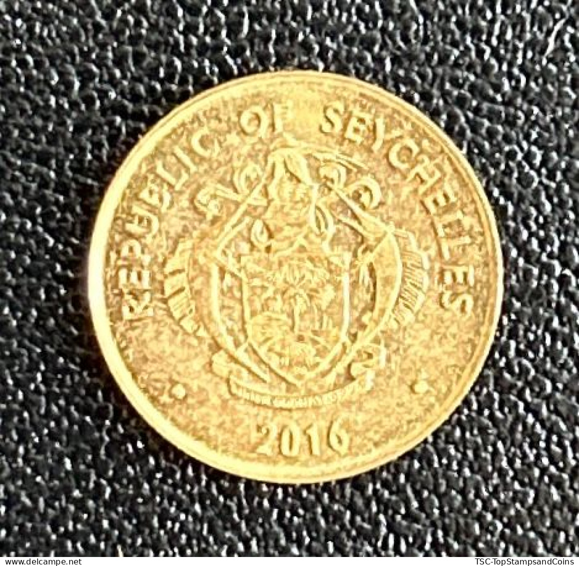 $$SEY600 - Coat Of Arms / Gardiner's Frog - 1 Cent Magnetic Coin - Seychelles - 2016 - Seychellen