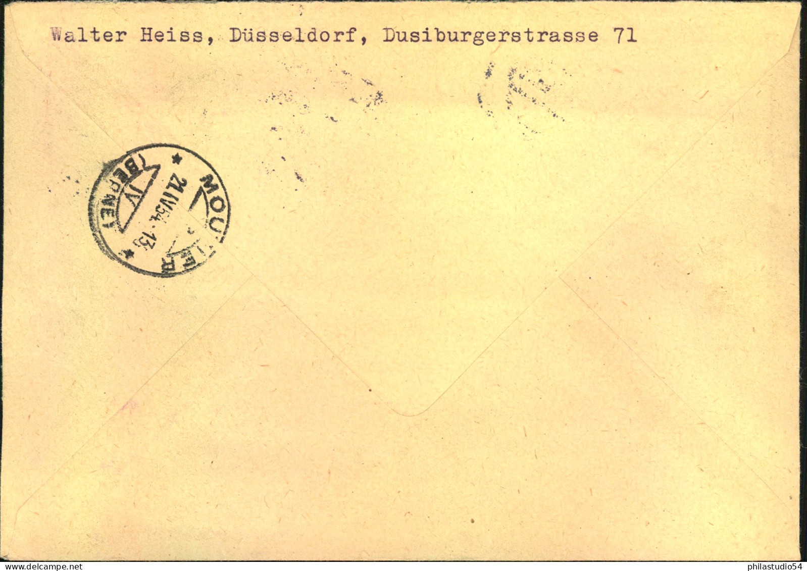 1953, Wohlfahrt Komplett Mit Zusatz Auf R-Brief Ab DÜSSELDORF - Oblitérés