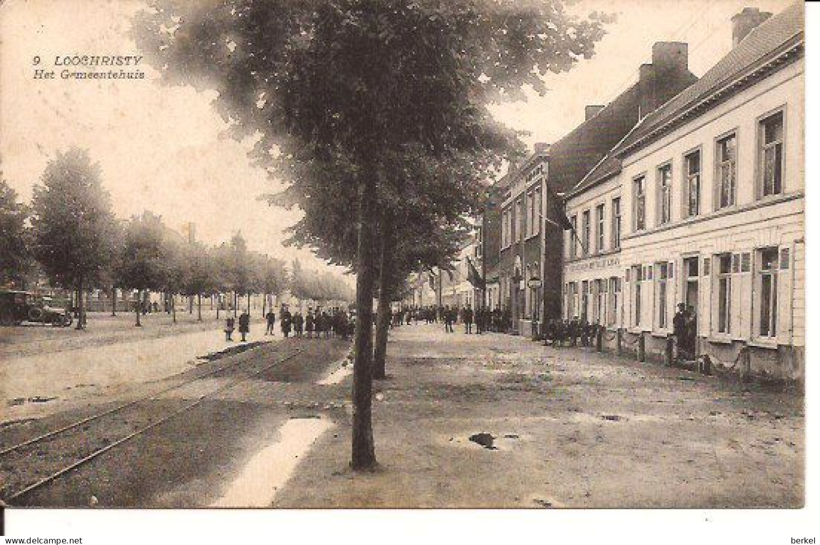 9 LOCHRITY LOCRISTI  HET GEMEENTEHUIS 1921 Stempel Druk V Renterghem-Huyghe 1048 /d1 - Lochristi