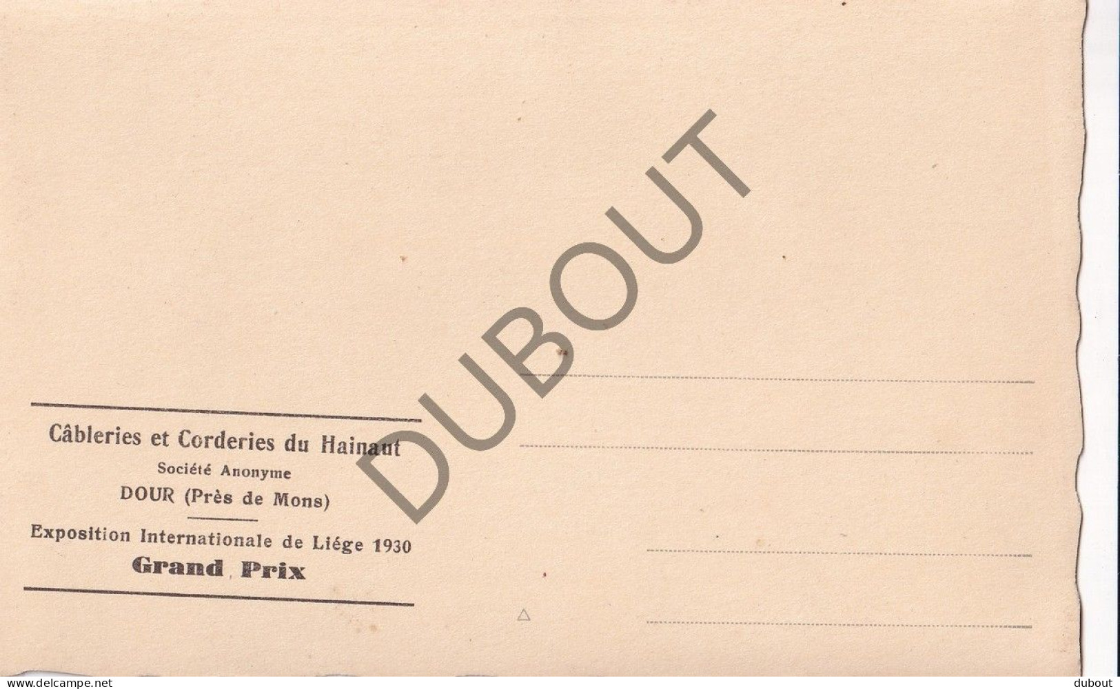 Postkaart/Carte Postale - Dour - Câbleries Et Corderies Du Hainaut (C4948) - Dour