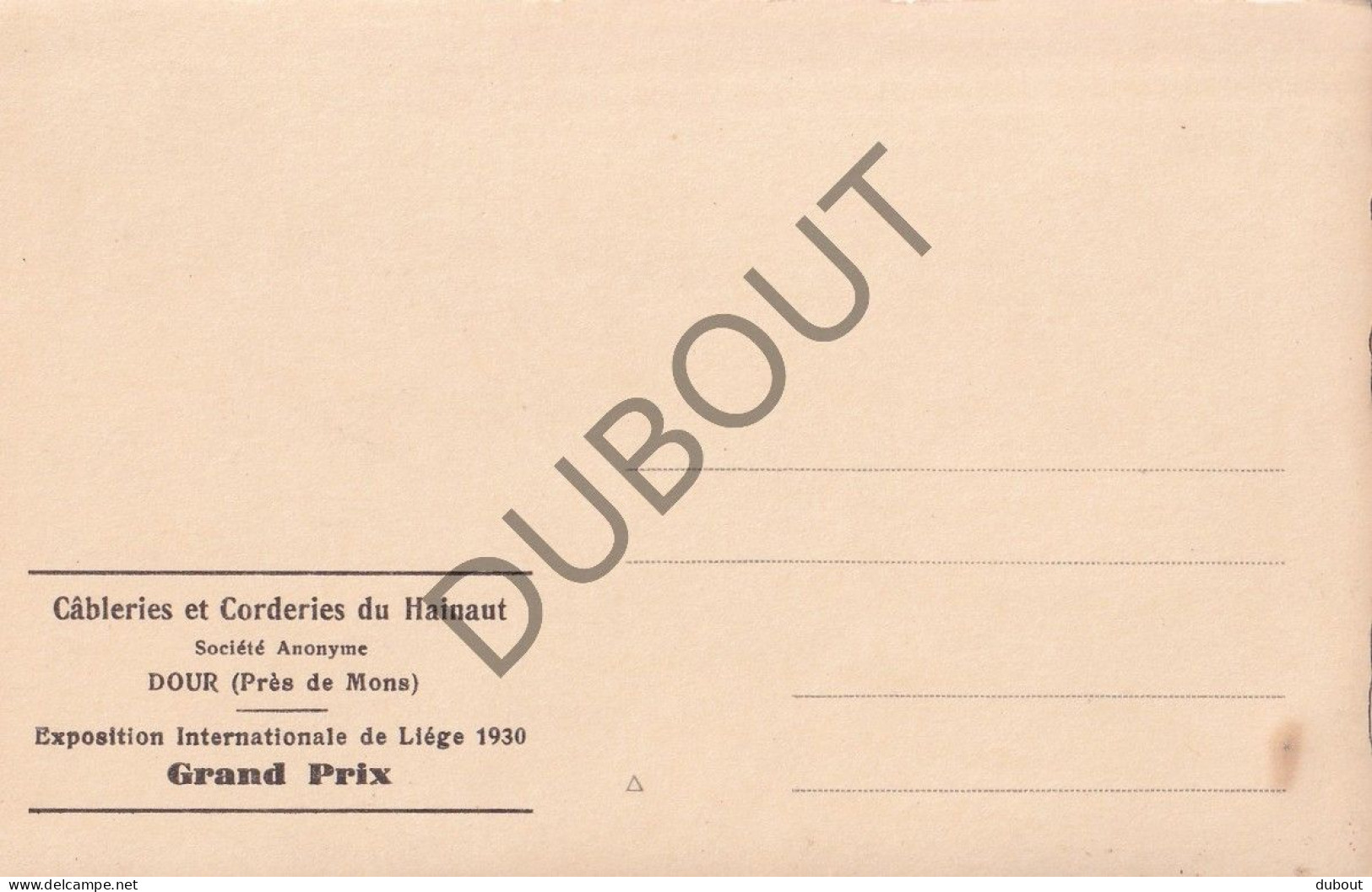 Postkaart/Carte Postale - Dour - Câbleries Et Corderies Du Hainaut (C4982) - Dour