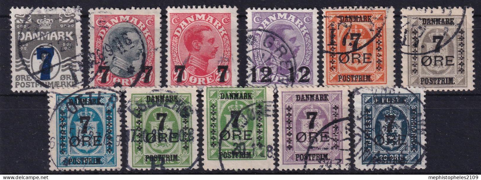 DENMARK 1926/27 - Canceled - Sc# 181-191 - Complete Set! - Gebraucht