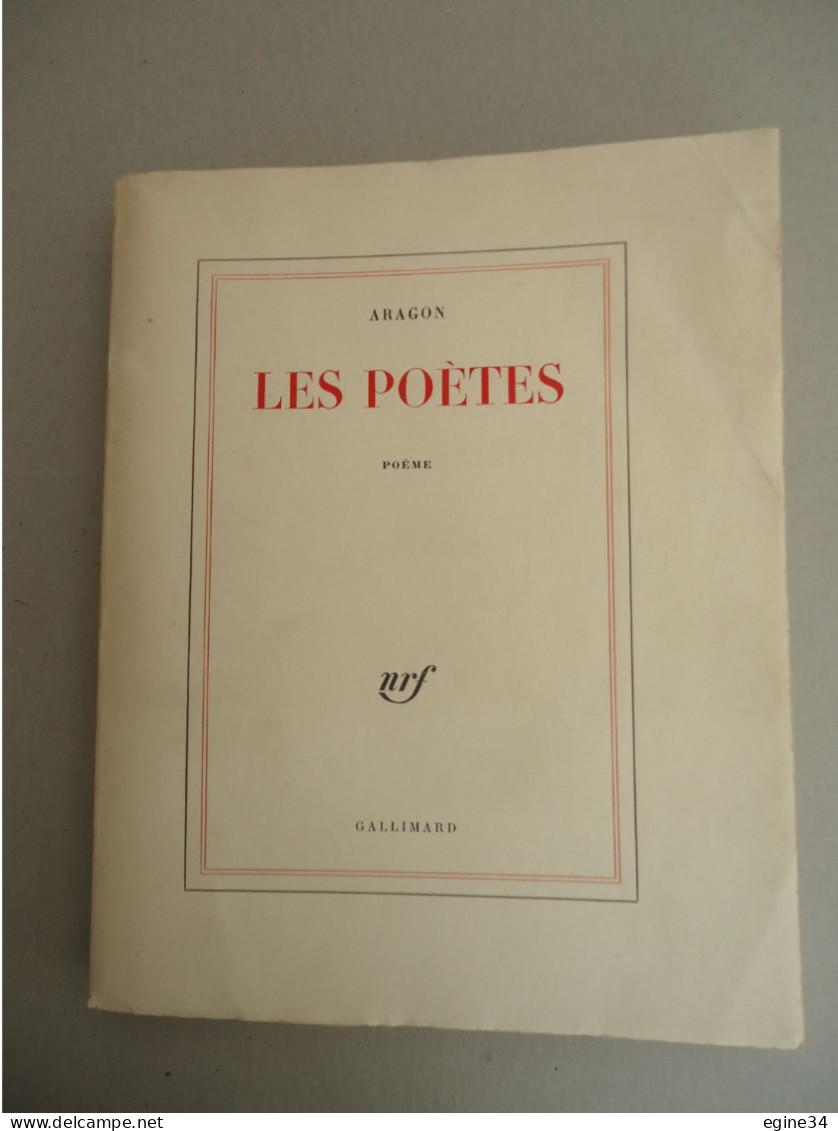 Gallimard- Aragon - Les Poètes - 1960 - - Franse Schrijvers