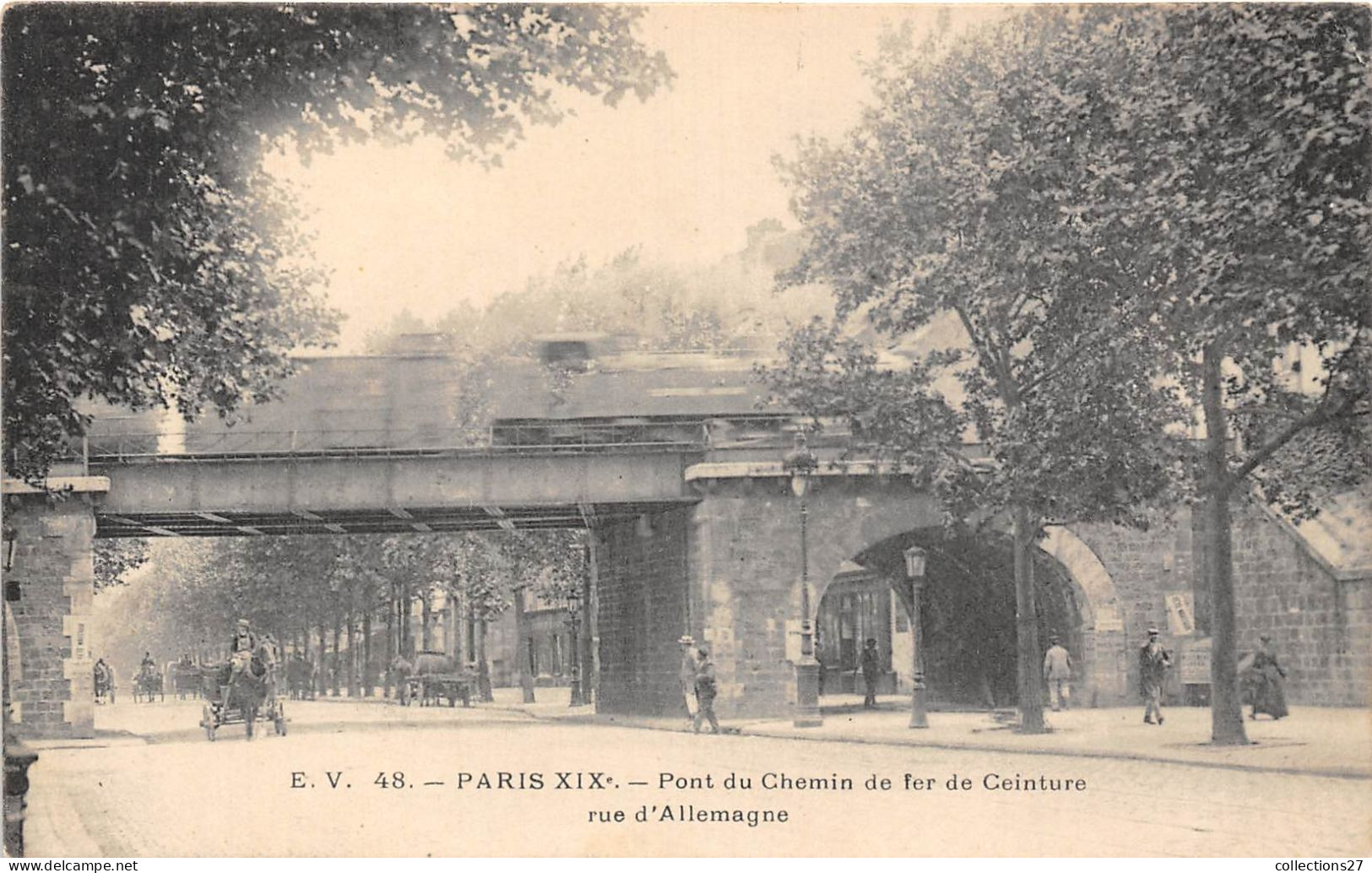 PARIS-75019- PONT DU CHEMIN DE FER DE CEINTURE RUE D'ALLEMAGNE - Arrondissement: 19