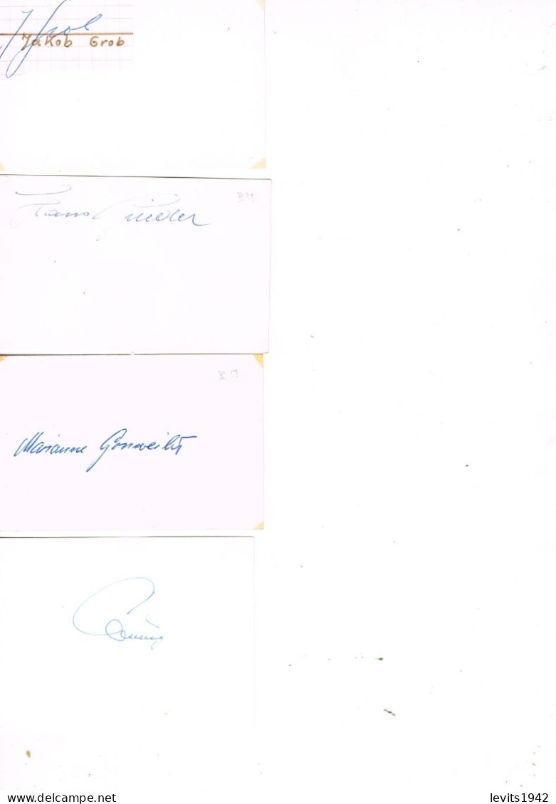 JEUX OLYMPIQUES - AUTOGRAPHES DE MEDAILLES OLYMPIQUES - CONCURRENTS DE SUISSE  - - Autogramme