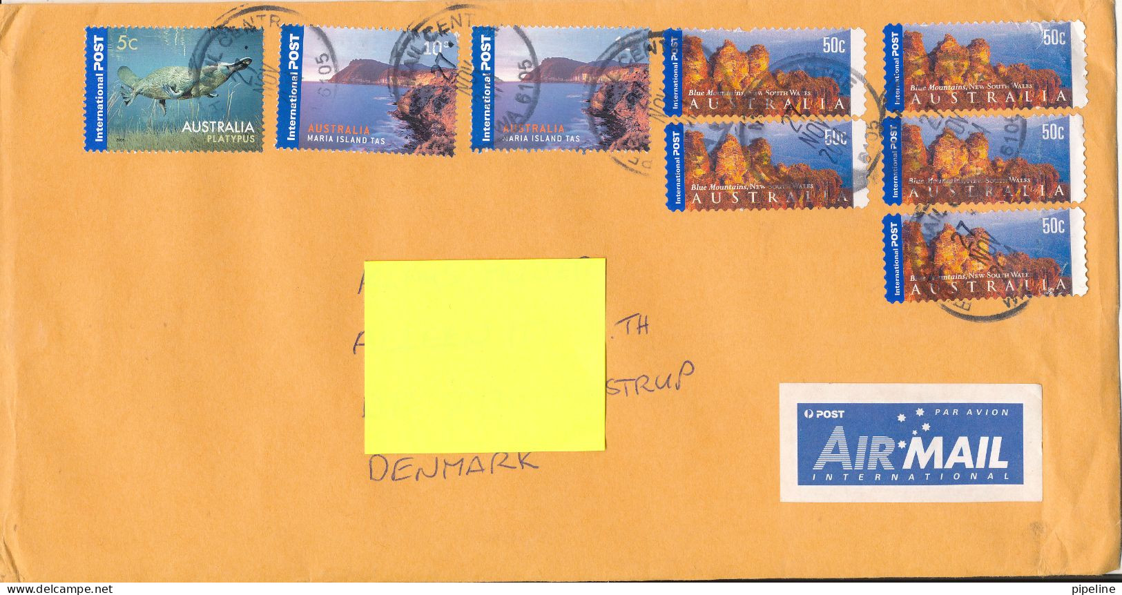 Australia Cover Sent Air Mail To Denmark 27-11-2014 With More Topic Stamps - Cartas & Documentos