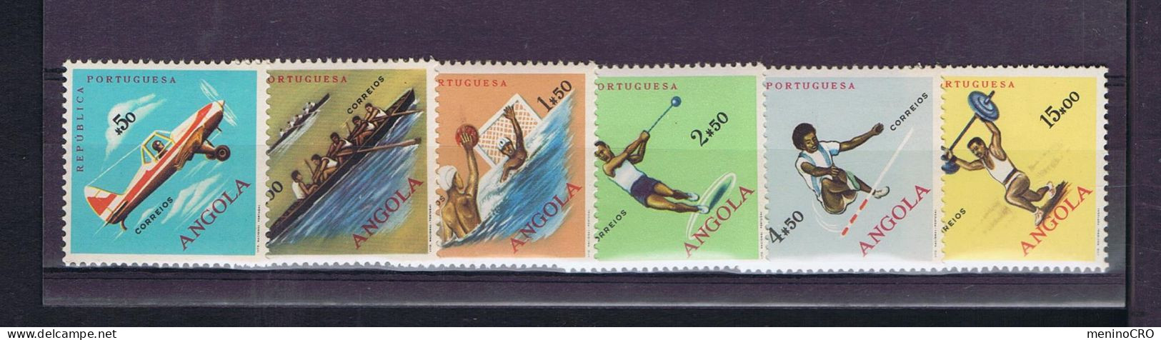 Gc8058 ANGOLA Sports Divers 1962 Set 6v. Mint Issue Portugal - Wasserball