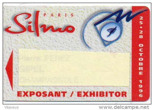 CARTE SALON Exposant  Paris Silmo Optique Card Karten (salon 344) - Tarjetas De Salones Y Demostraciones