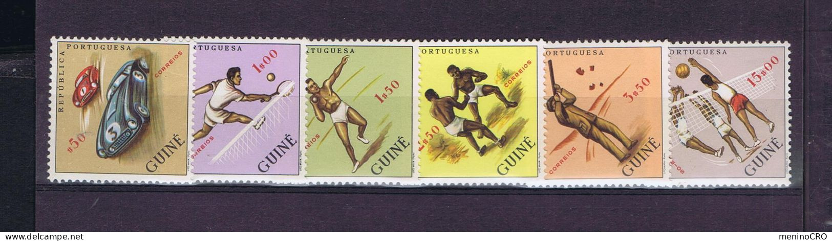 Gc8059 GUINÉ Port. Sports Divers 1962 Set 6v. Mint Issue Portugal - Volleybal