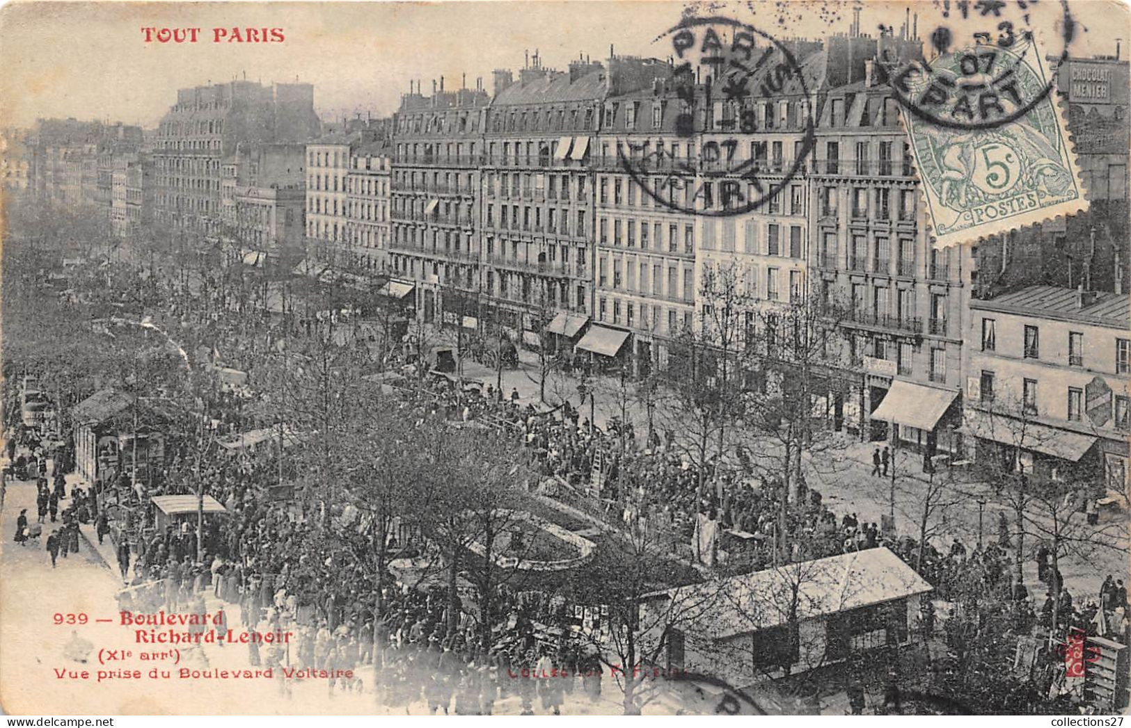 PARIS-75011-TOUT PARIS- BOULEVARD RICHARD-LENOIR  VUE PRISE DU BOULEVARD VOLTAIRE - Paris (11)