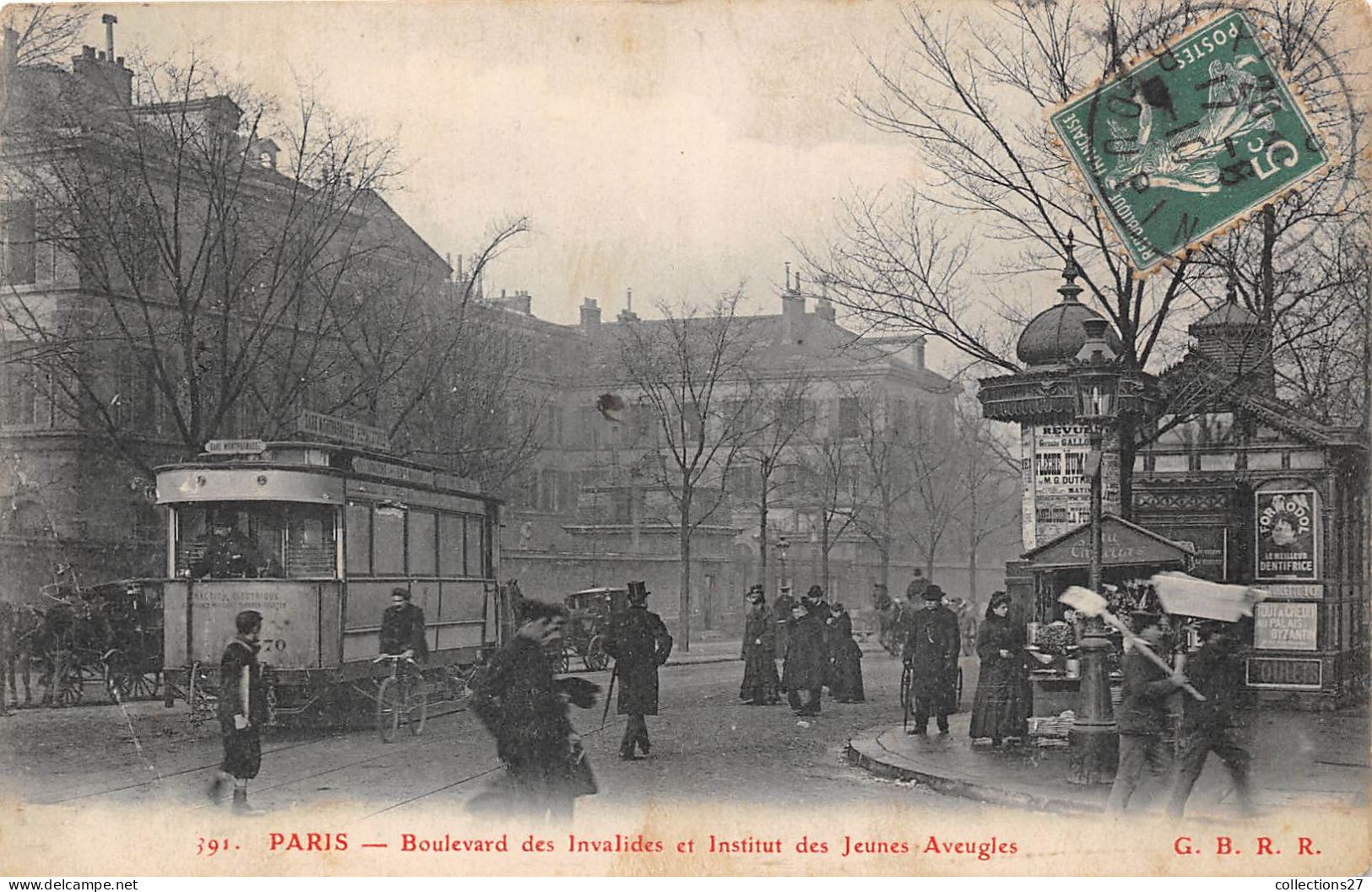 PARIS-75007- BOULEVARD DES INVALIDES ET INSTITUT DES JEUNES AVEUGLES - Paris (07)