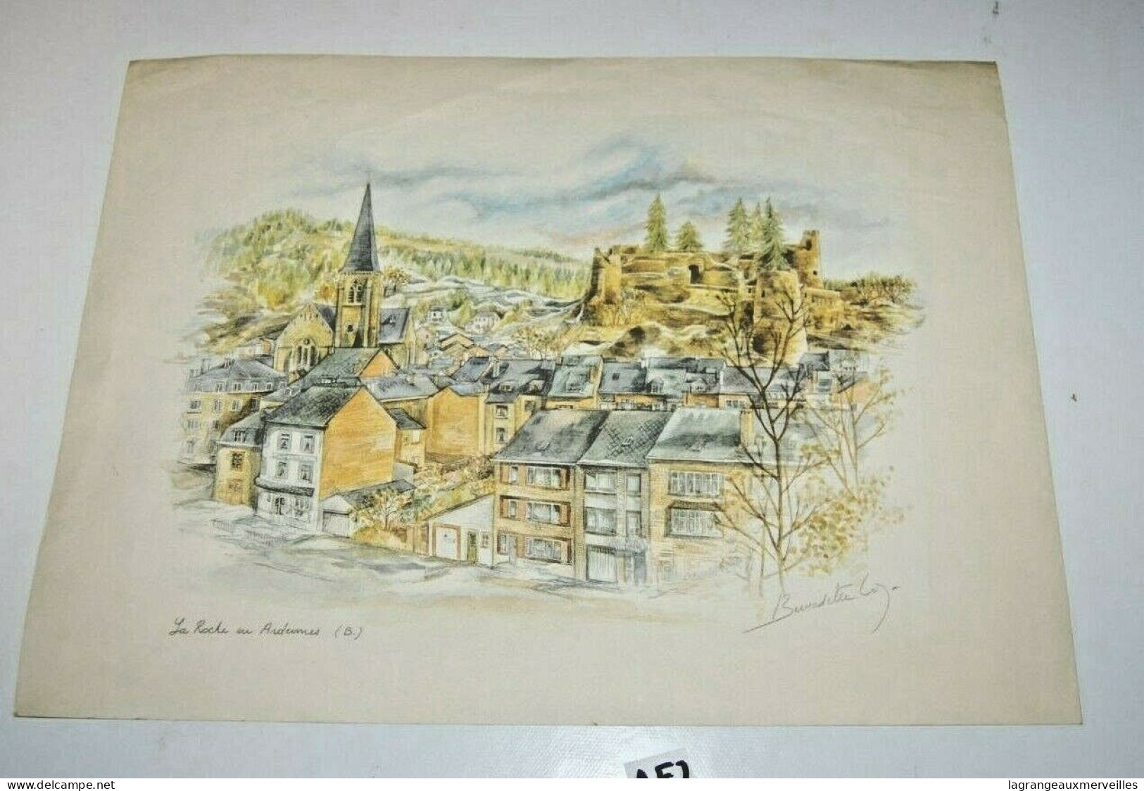 AF2 Peinture - Pastel - La Roche En Ardennes - Bernadette ?? - Pastell