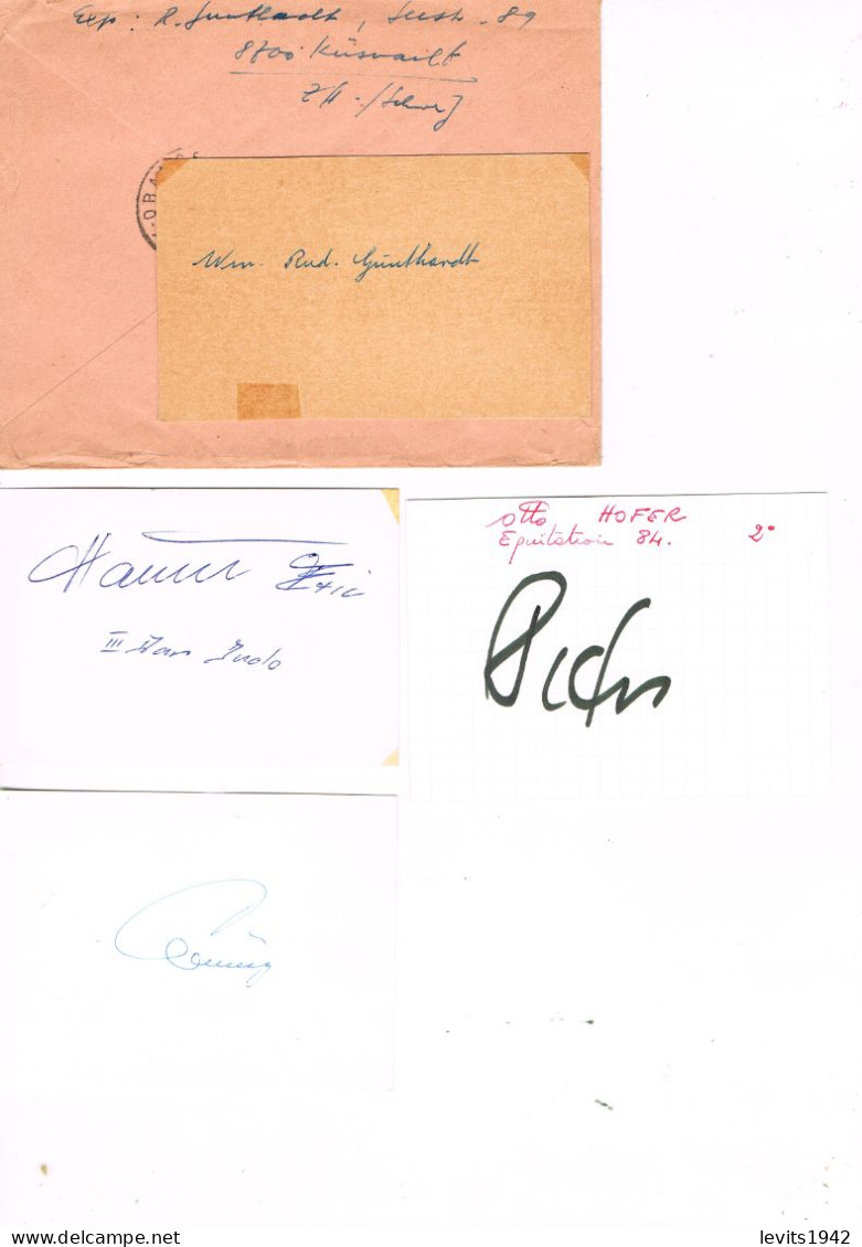 JEUX OLYMPIQUES - AUTOGRAPHES DE MEDAILLES OLYMPIQUES - CONCURRENTS DE SUISSE  - - Autogramme