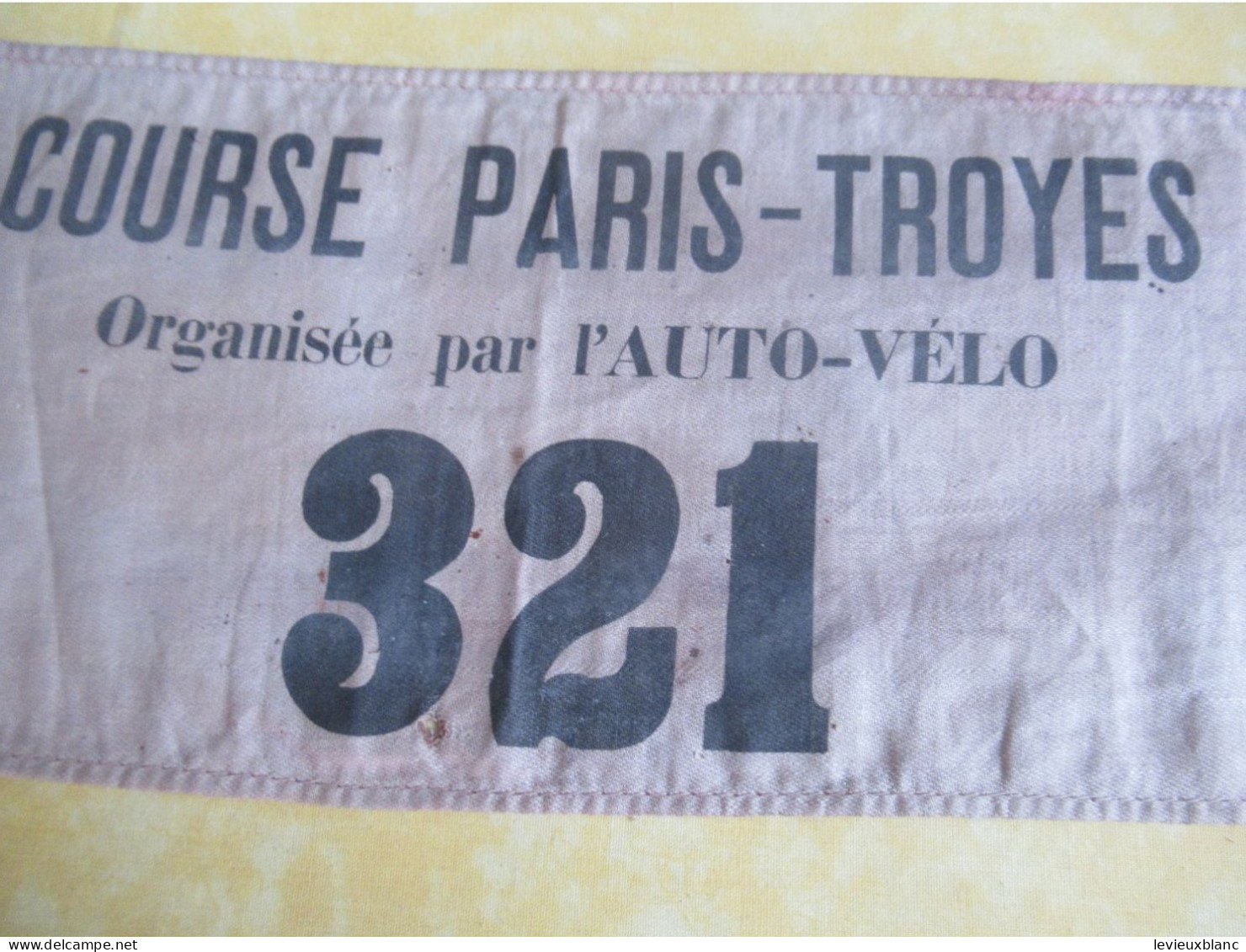 Course Cycliste Ancienne/3 Brassards D'Organisateur/Course Paris-Troyes/Organisée Par L'AUTO-VELO/entre 1900-1902  AC207 - Ciclismo