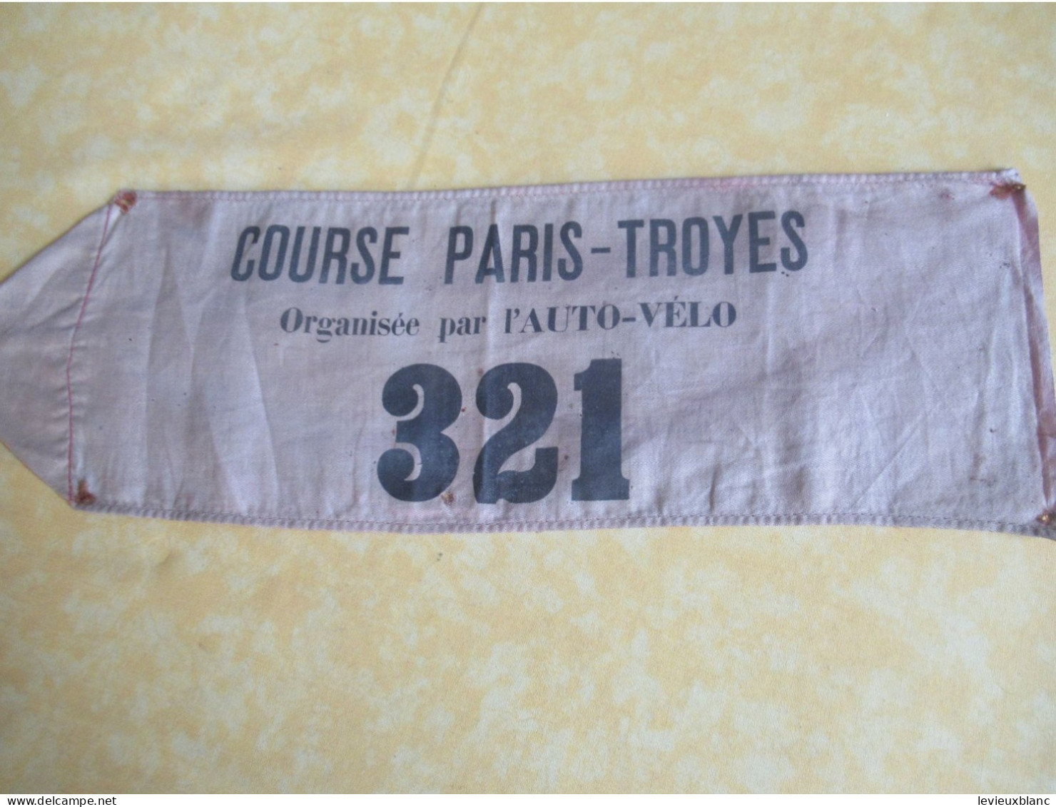 Course Cycliste Ancienne/3 Brassards D'Organisateur/Course Paris-Troyes/Organisée Par L'AUTO-VELO/entre 1900-1902  AC207 - Ciclismo