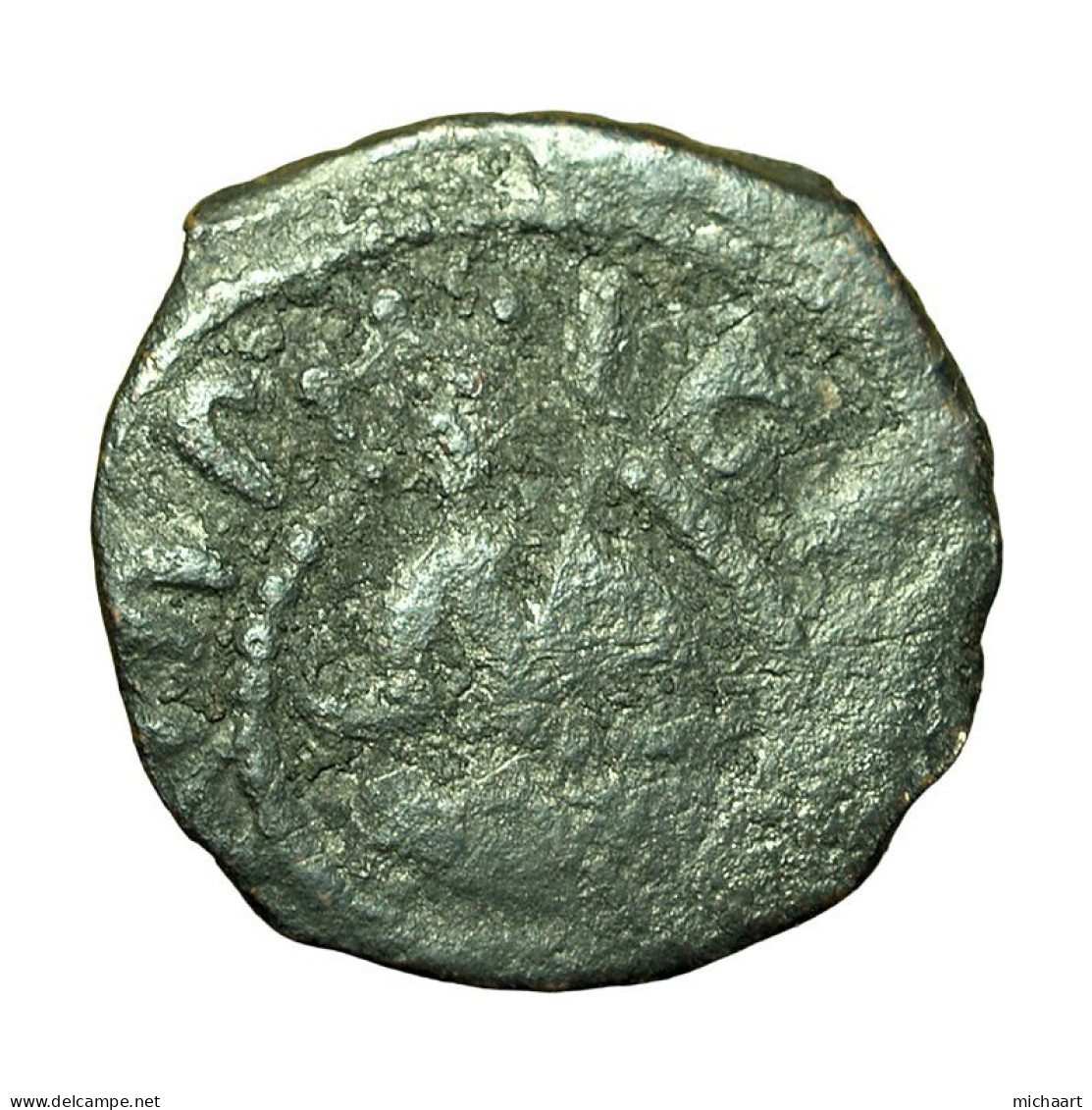 Cilician Armenia Medieval Coin Hetoum II Kardez 20mm King / Cross 04354 - Armenia