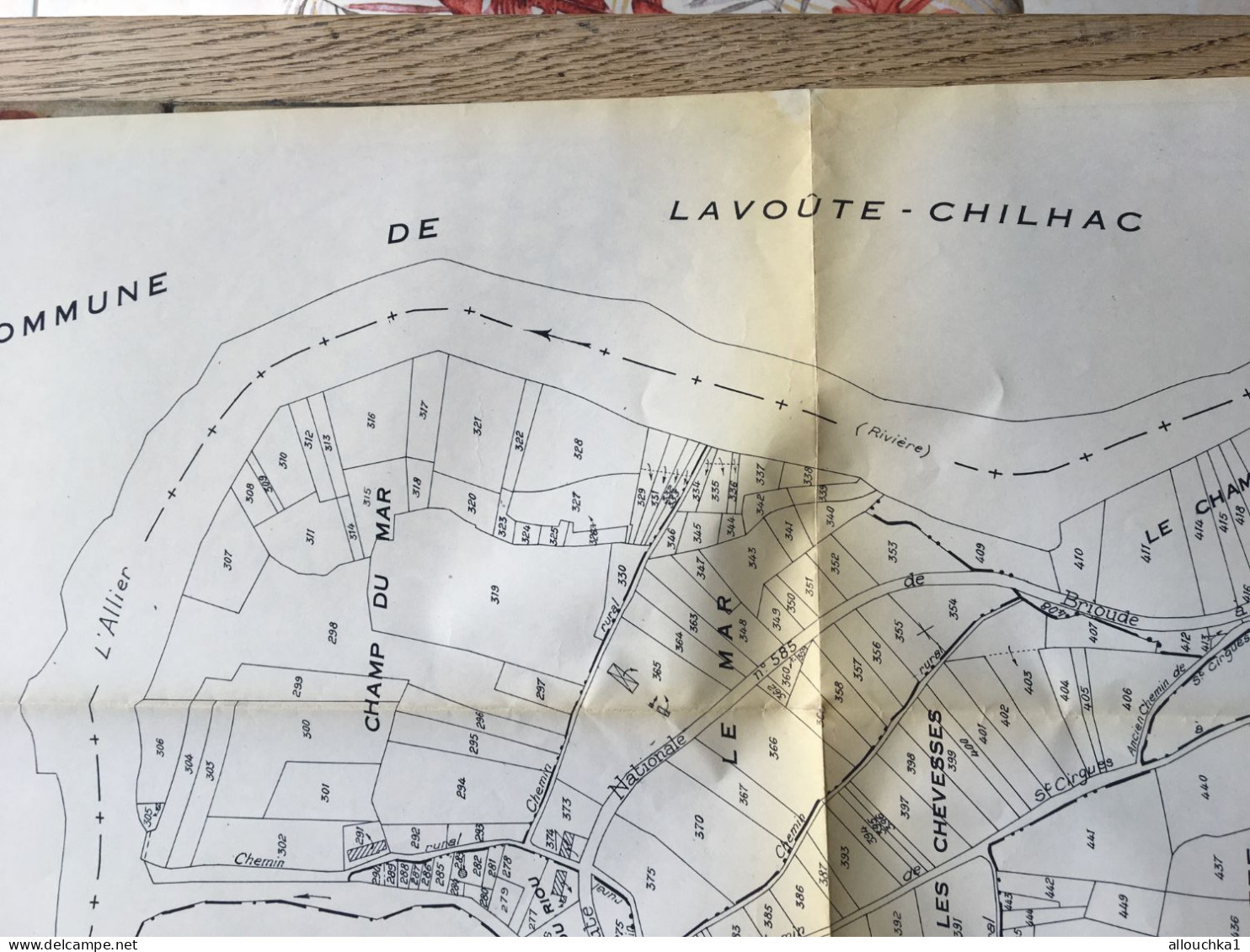 Carte Plan Cadastre Saint-Cirgues (Haute Loire)Secti C Dite De La Buffe & Bois Grand-F.N°2 Dressée:1835 Mise à Jour 1954 - Andere Plannen
