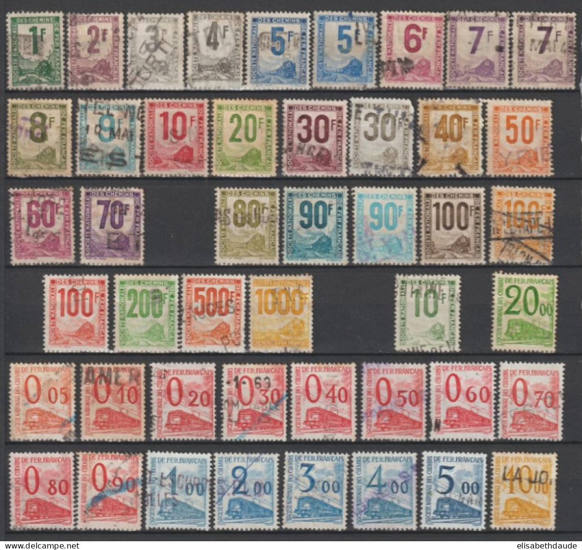 COLIS POSTAUX - 1944/1960 - YVERT N°1/17+19/26+28+31/47 OBLITERES - COTE = 240 EUR. - Used