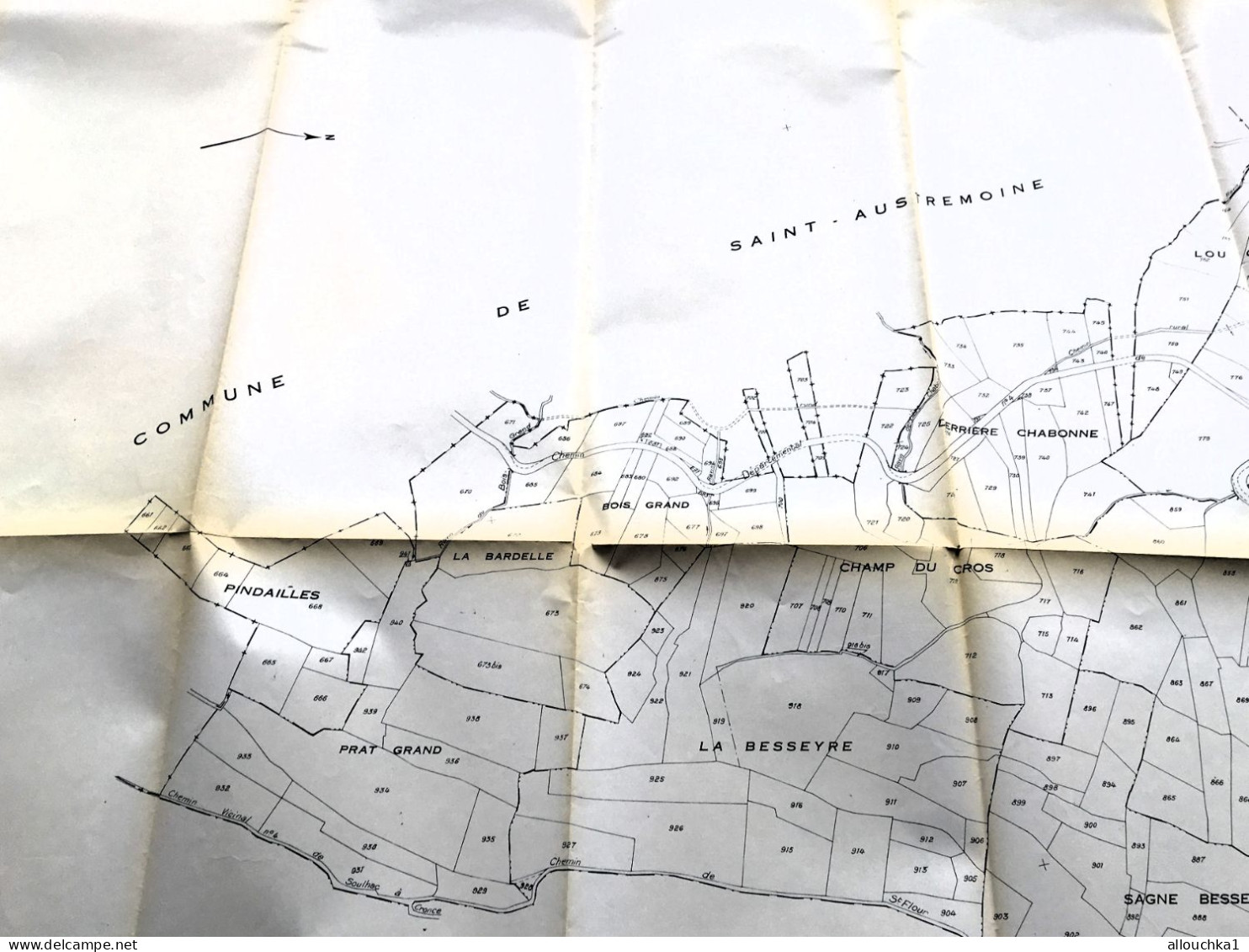 Carte Plan Cadastre Saint-Cirgues(Haute Loire)SectionC Dite De La Buffe & Bois Grand-F.N°1 Dressée:1835 Mise à Jour 1954 - Otros Planes