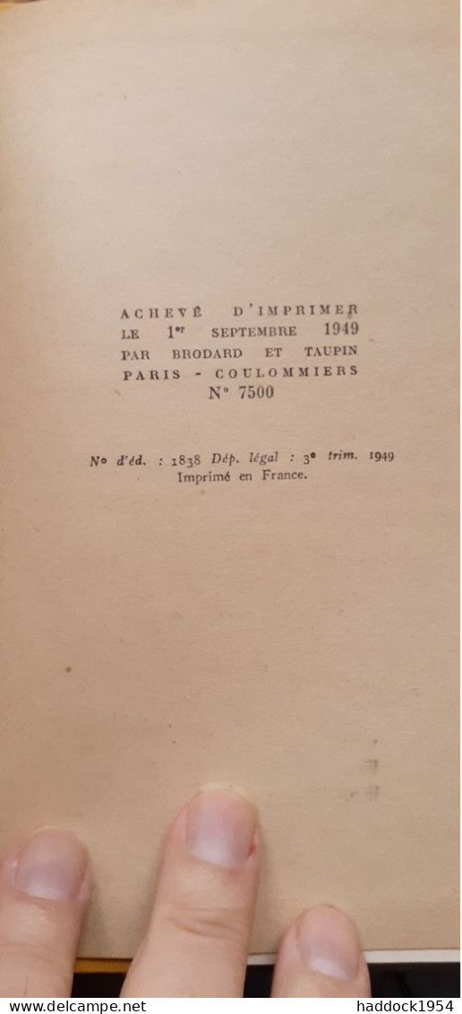 La Peur Au Ventre STANLEY ELLIN Gallimard 1949 - Série Noire