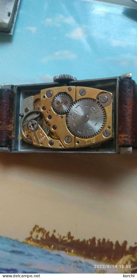 Montre Lip T18 Vintage Churchill , Tank Art Deco Fonctionne Bien - Watches: Old
