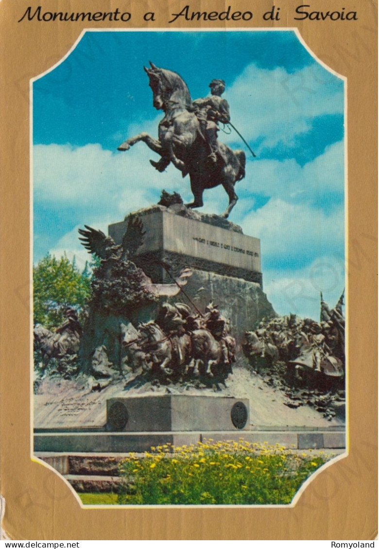 CARTOLINA  TORINO,PIEMONTE-MONUMENTO A AMEDEO DI SAVOIA-STORIA,MEMORIA,CULTURA,RELIGIONE,BOLLO STACCATO,VIAGGIATA 1973 - Castello Del Valentino