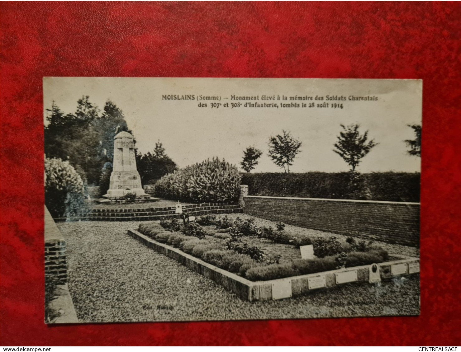 Carte MOISLAINS MONUMENT MEMOIRE DES SOLDATS CHARENTAIS 1914 - Moislains