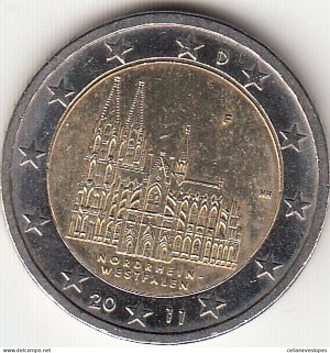 Germany, (19) Moeda De 2 Euros De 2011 J, Cologne Catedral, Uncirculated - Andere & Zonder Classificatie