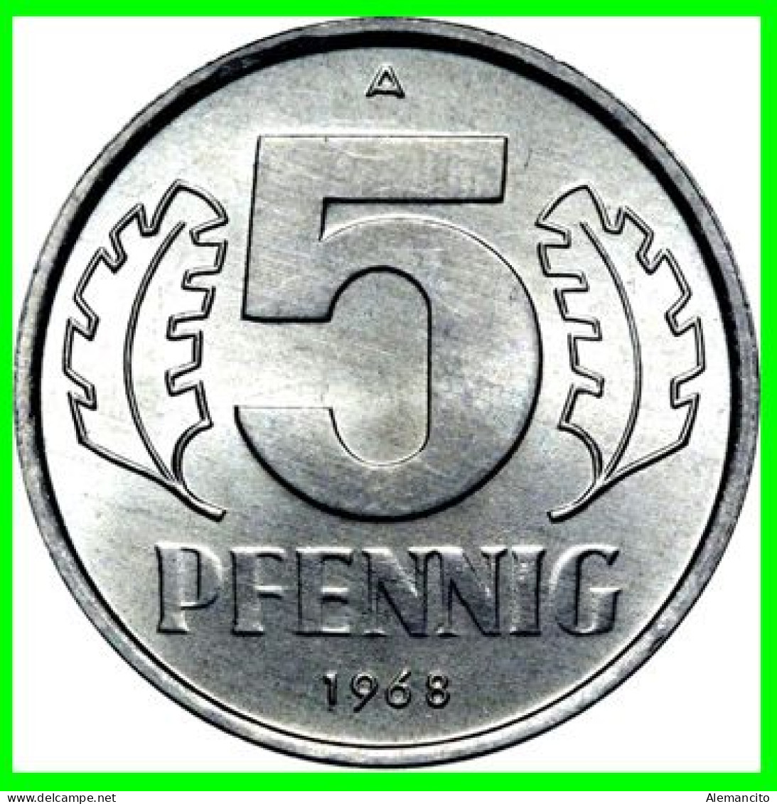 REPUBLICA DEMOCRATICA DE ALEMANIA ( DDR ) 4 MONEDAS DE 5 PFENNING AÑO 1968 - 1972 - 1983 -  1988 - CECA-A - 5 Pfennig