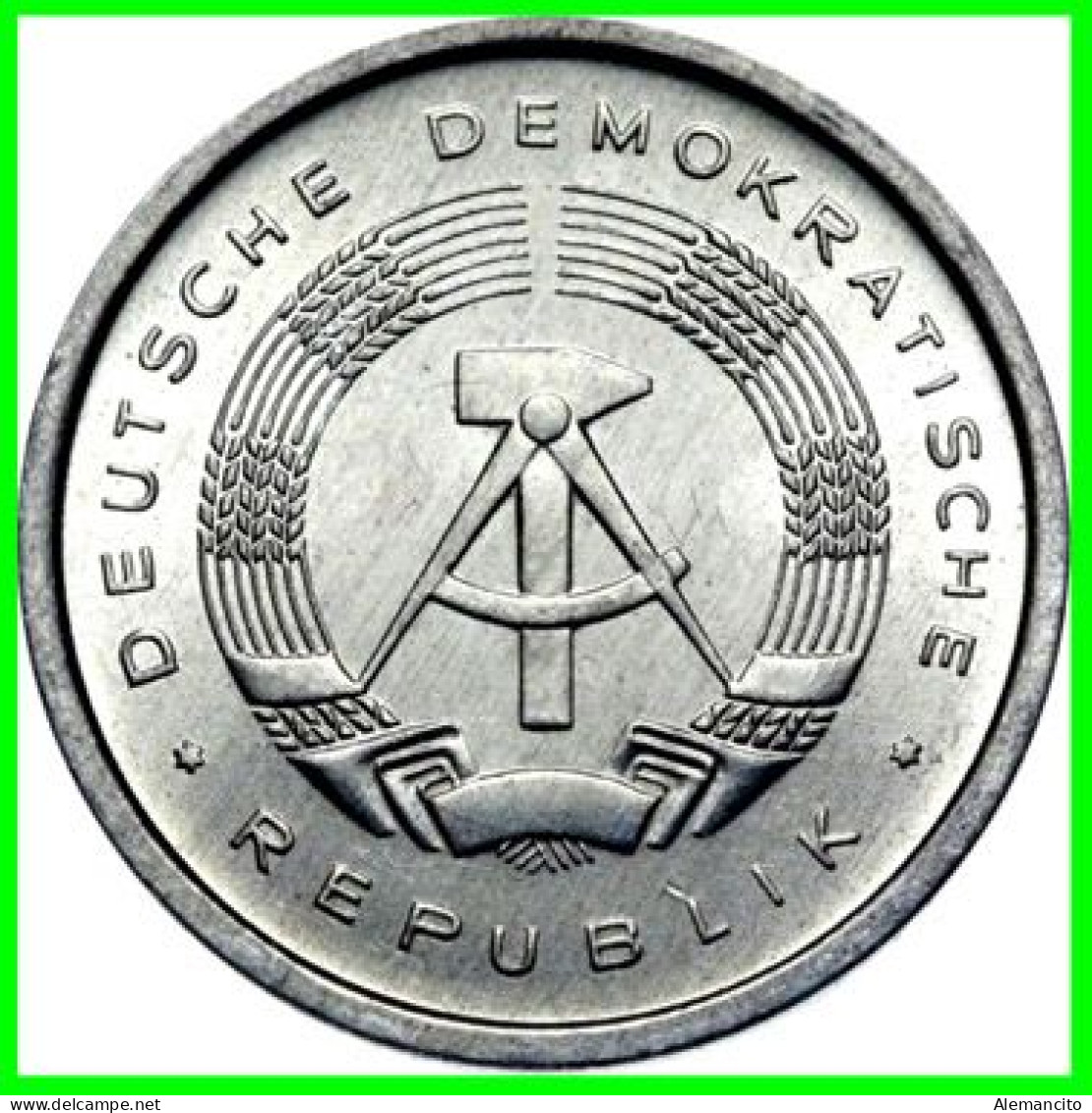 REPUBLICA DEMOCRATICA DE ALEMANIA ( DDR ) 4 MONEDAS DE 5 PFENNING AÑO 1968 - 1978 - 1980 -  1989 - CECA - A - 5 Pfennig