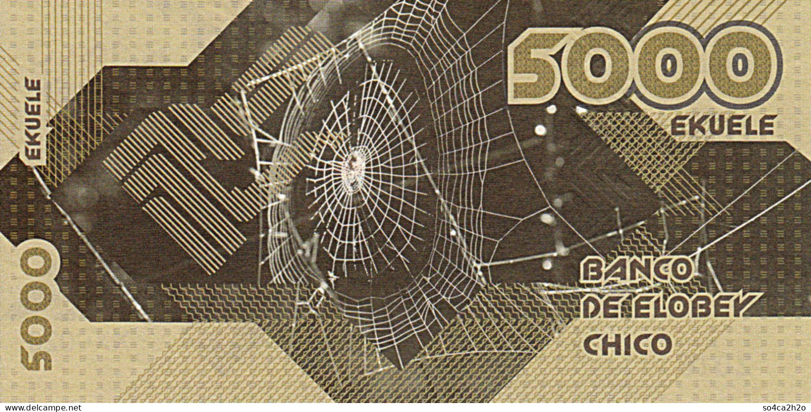 Elobey Chico 5 000 EKUELE 2016 SPIDER Tarantula  UNC - Ficción & Especímenes