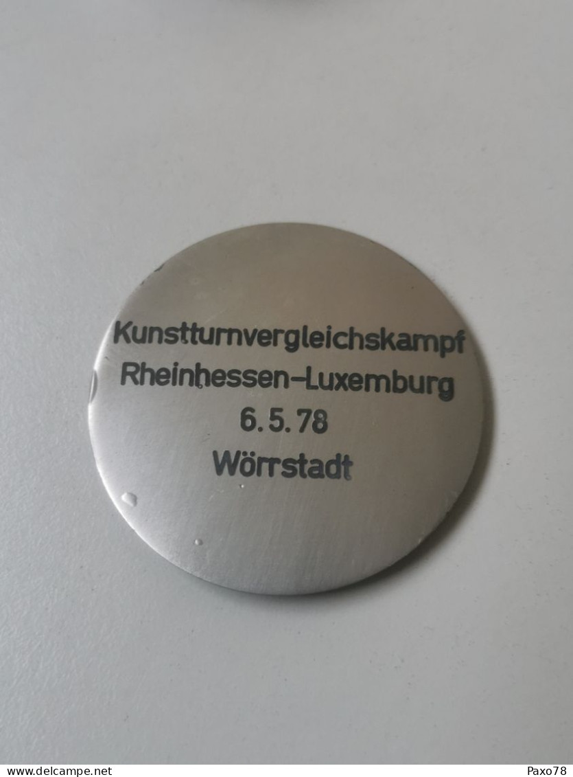 Luxembourg Médaille, Kunstturnvergleichskampf Rheinhessen-Luxemburg 1978 - Autres & Non Classés